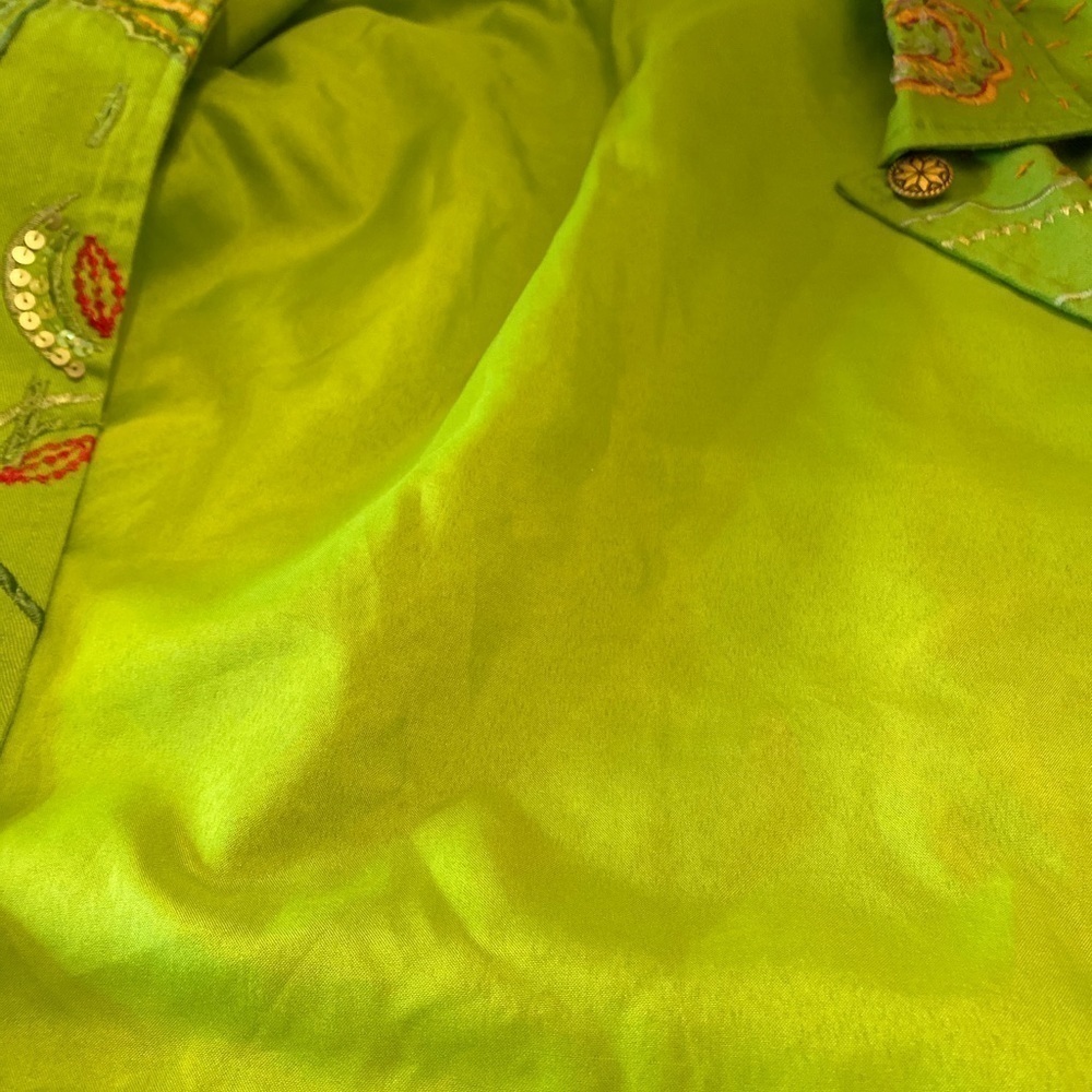 Julia Kim Blazer Jacket lime green size XL - Picture 6 of 9